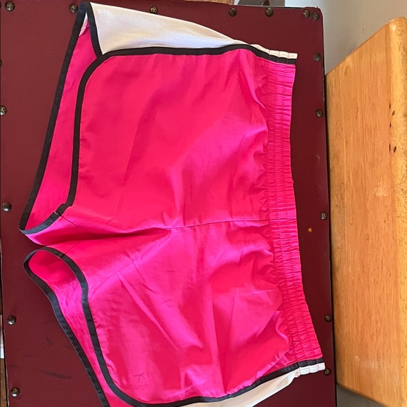 Danskin Now Hot Pink Athletic Shorts with Black Trim - Picture 1 of 3